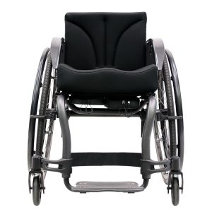 Schöner Aktivrollstuhl schwarz frontal Airon neu